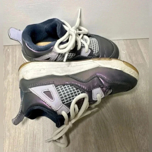 Nike Air Jordan 4 Retro SE GS Size 10C Monsoon Blue Armory IV - Picture 6 of 8